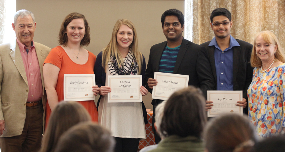 Jim and Liz Wise with student awardees